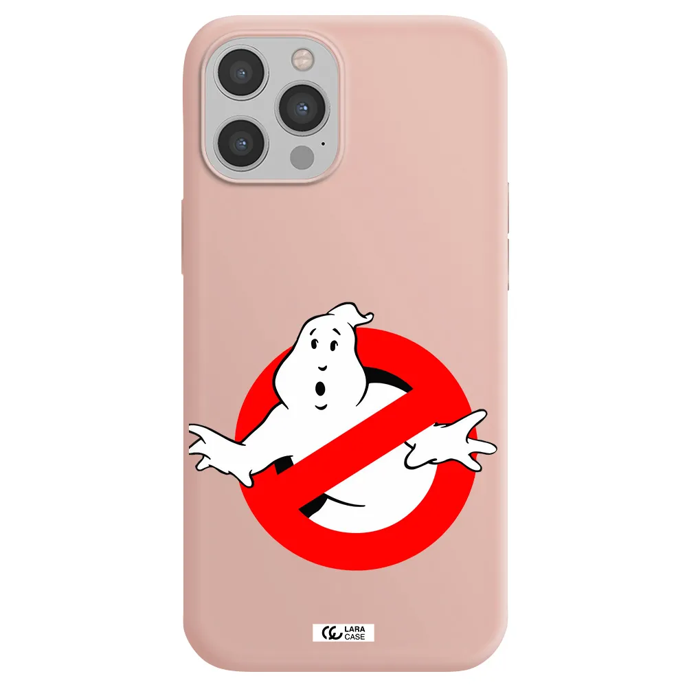 Entry Of Ghosts Is Prohibited Apple iPhone 12 pro max Silicone pastel pink Case