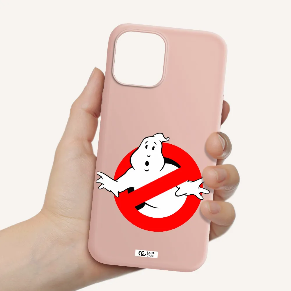 Entry Of Ghosts Is Prohibited Apple iPhone 12 pro max Silicone pastel pink Case