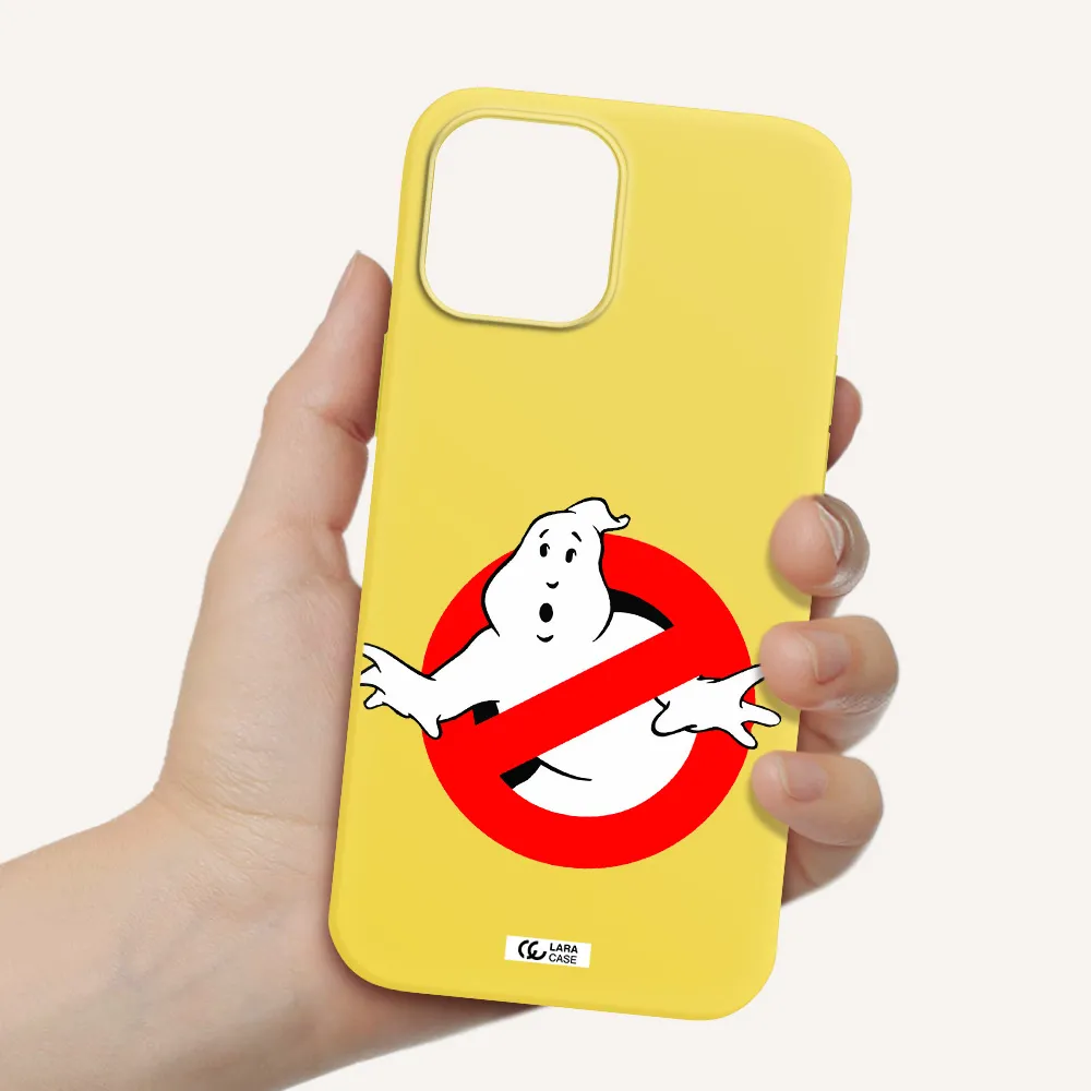 Entry Of Ghosts Is Prohibited Apple iPhone 12 pro Silicone canary yellow Case