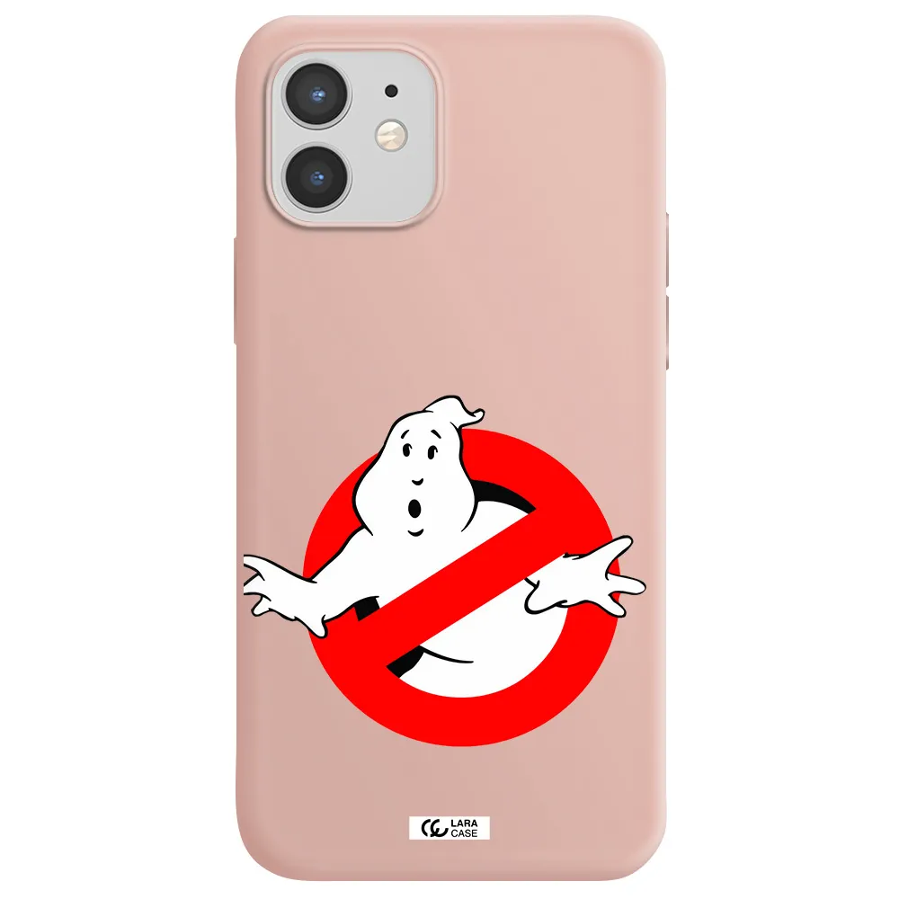 Entry Of Ghosts Is Prohibited Apple iPhone 12 Silicone pastel pink Case