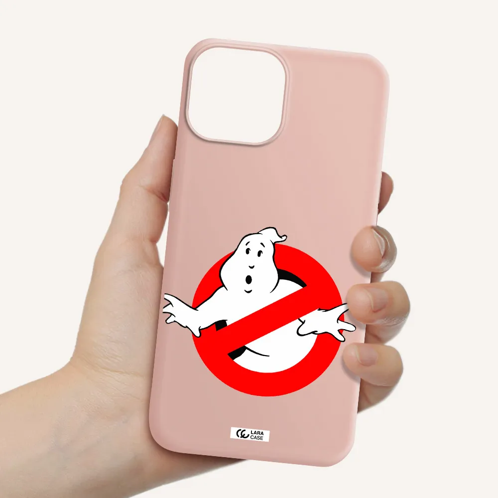 Entry Of Ghosts Is Prohibited Apple iPhone 13 mini Silicone pastel pink Case