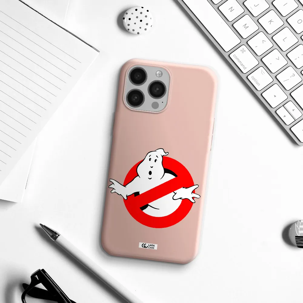 Entry Of Ghosts Is Prohibited Apple iPhone 13 Pro Silicone pastel pink Case