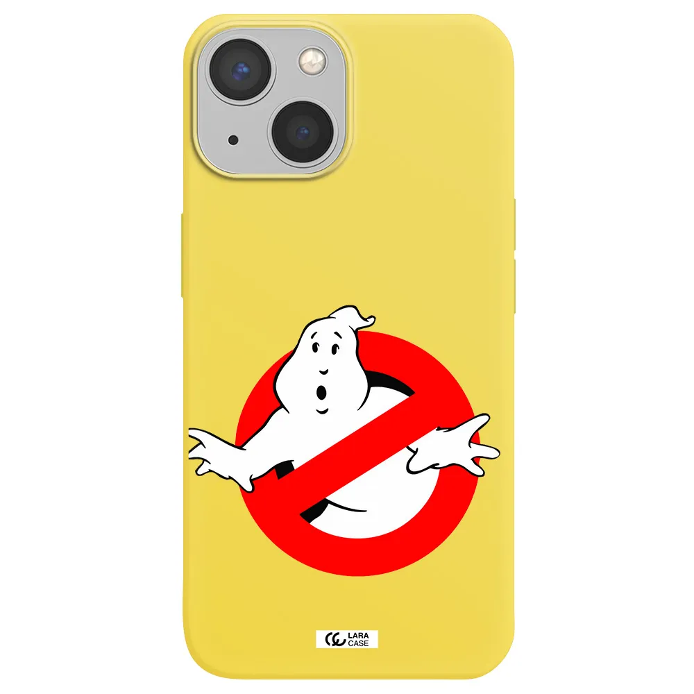 Entry Of Ghosts Is Prohibited Apple iPhone 13 Silicone canary yellow Case