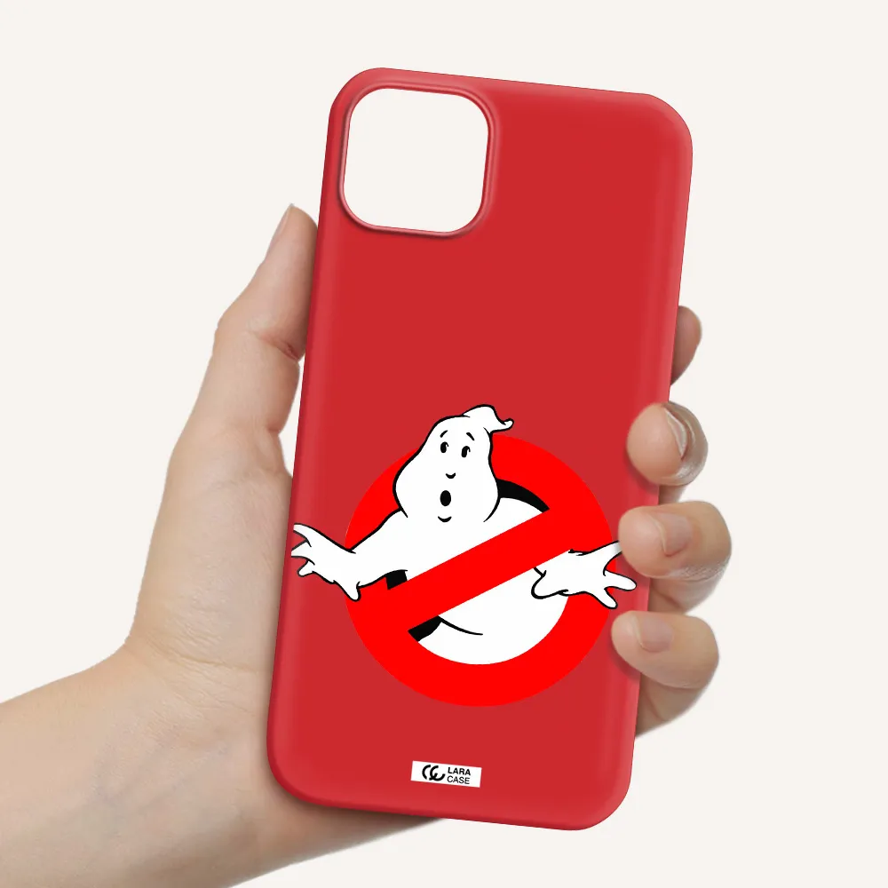 Entry Of Ghosts Is Prohibited Apple iPhone 14 plus Silicone Imperial Red Case