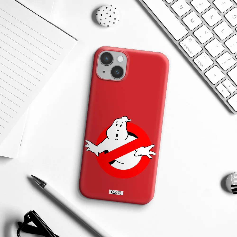 Entry Of Ghosts Is Prohibited Apple iPhone 14 plus Silicone Imperial Red Case