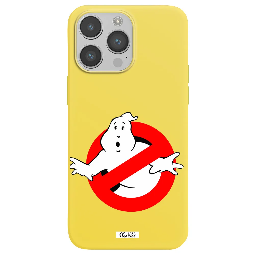 Entry Of Ghosts Is Prohibited Apple iPhone 14 pro max Silicone canary yellow Case