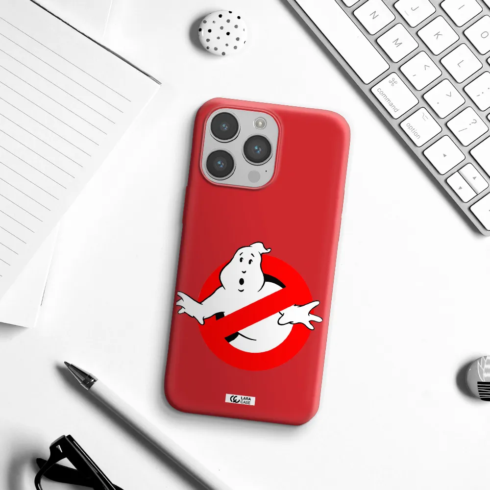 Entry Of Ghosts Is Prohibited Apple iPhone 14 pro max Silicone Imperial Red Case
