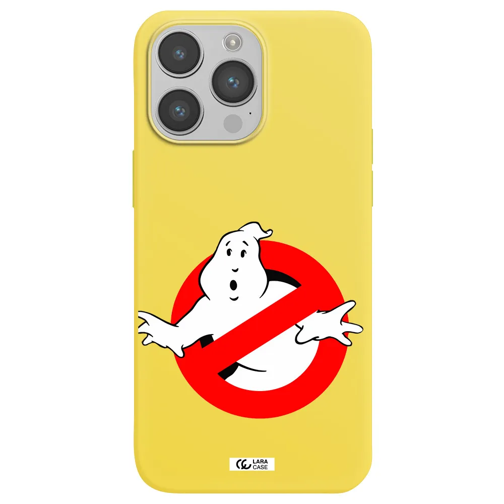 Entry Of Ghosts Is Prohibited Apple iPhone 14 pro Silicone canary yellow Case