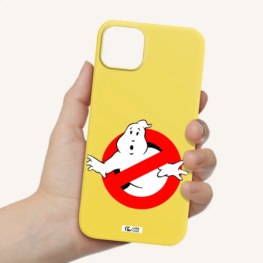 Entry Of Ghosts Is Prohibited Apple iPhone 14 Silicone canary yellow Case