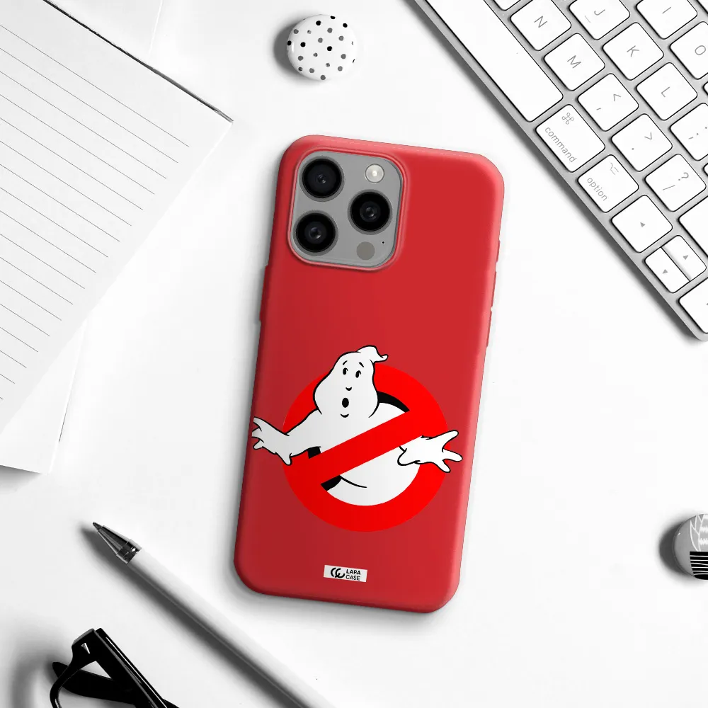 Entry Of Ghosts Is Prohibited Apple Iphone 15 Pro Max Silicone Imperial Red Case