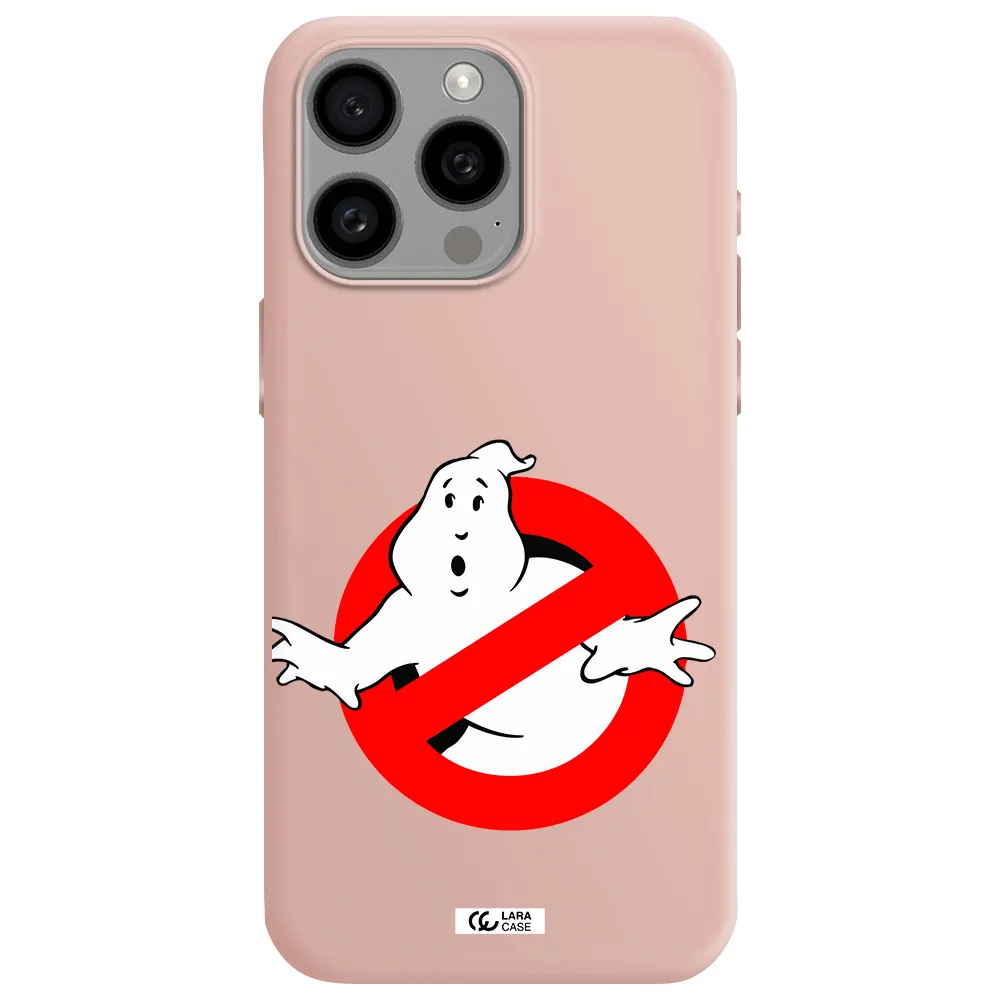 Entry Of Ghosts Is Prohibited Apple Iphone 15 Pro max Silicone pastel pink Case