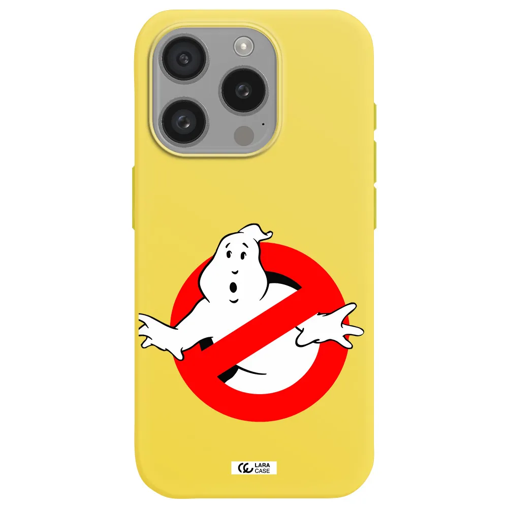 Entry Of Ghosts Is Prohibited Apple Iphone 15 Pro Silicone Canary Yellow Case