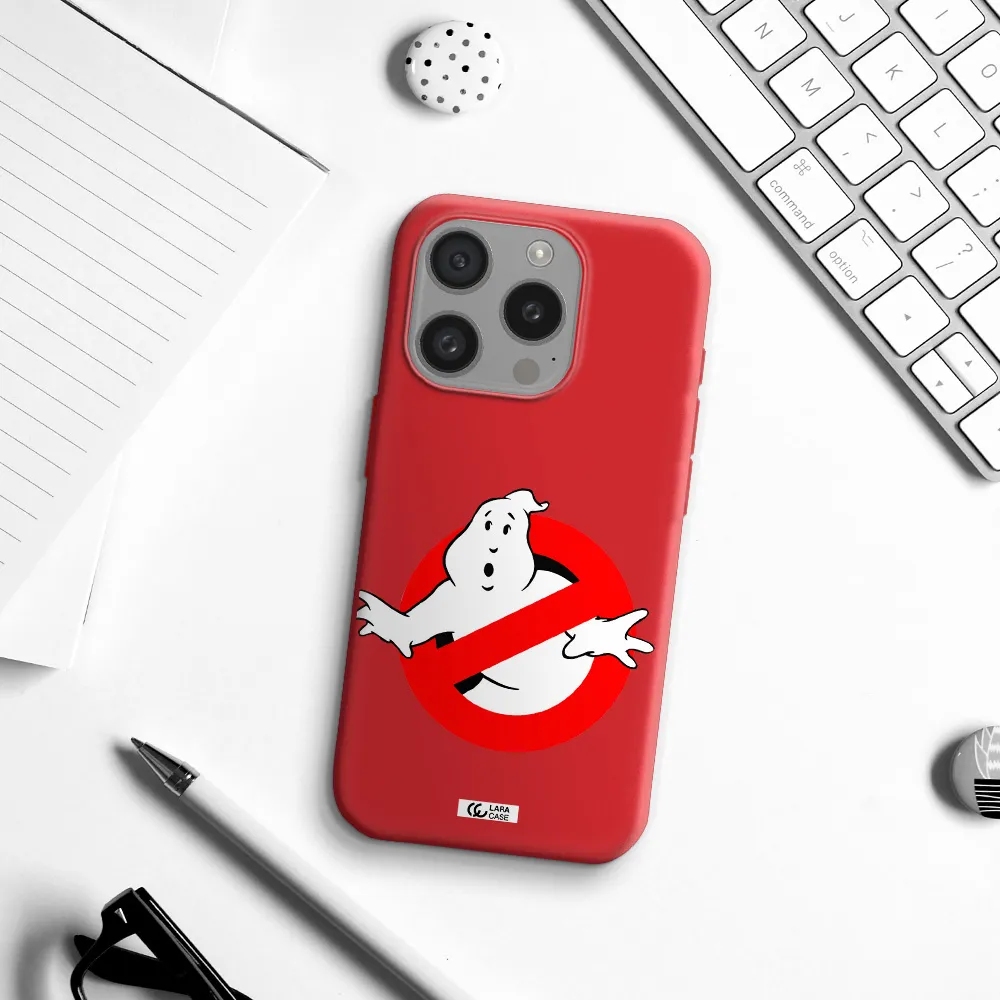 Entry Of Ghosts Is Prohibited Apple Iphone 15 Pro Silicone Imperial Red Case