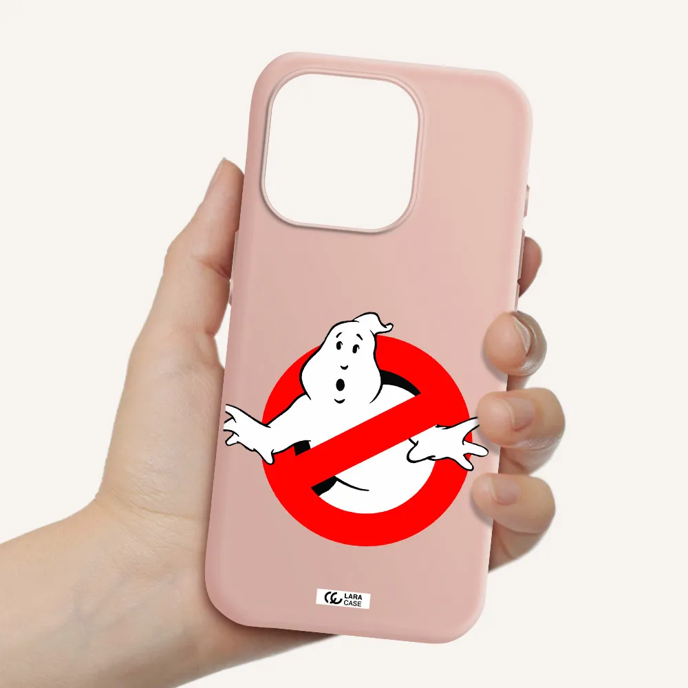 Entry Of Ghosts Is Prohibited Apple Iphone 15 Pro Silicone Pastel Pink Case
