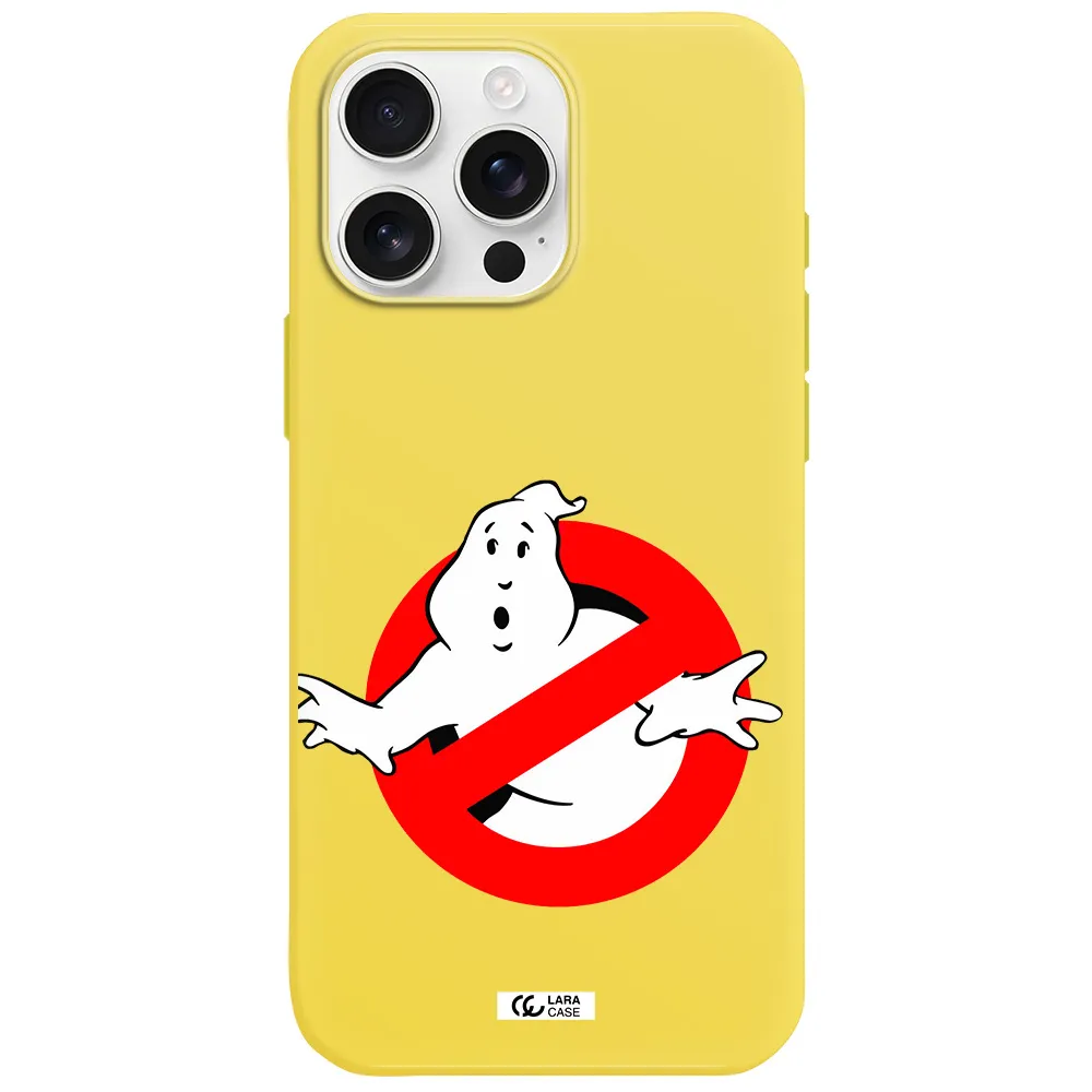 Entry Of Ghosts Is Prohibited Apple Iphone 16 Pro Max Silicone Canary Yellow Case