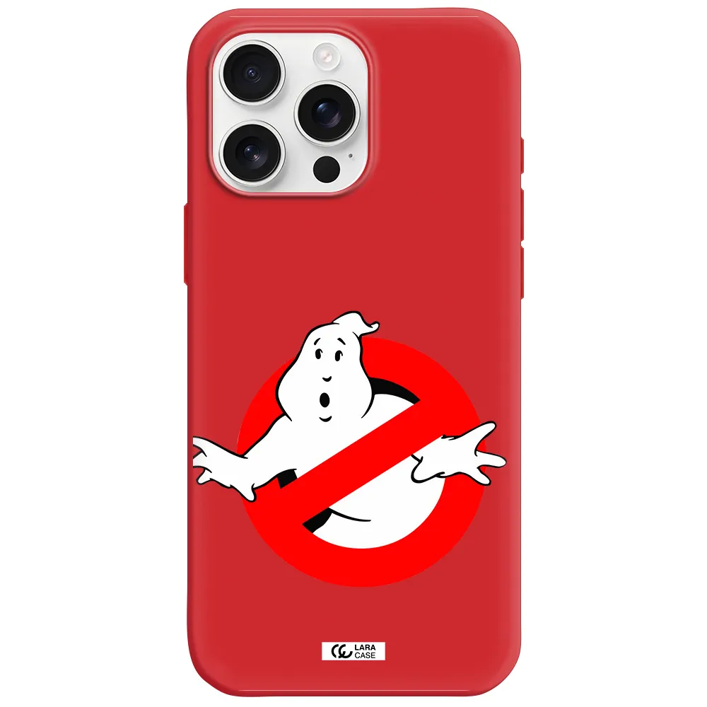Entry Of Ghosts Is Prohibited Apple Iphone 16 Pro Max Silicone Imperial Red Case