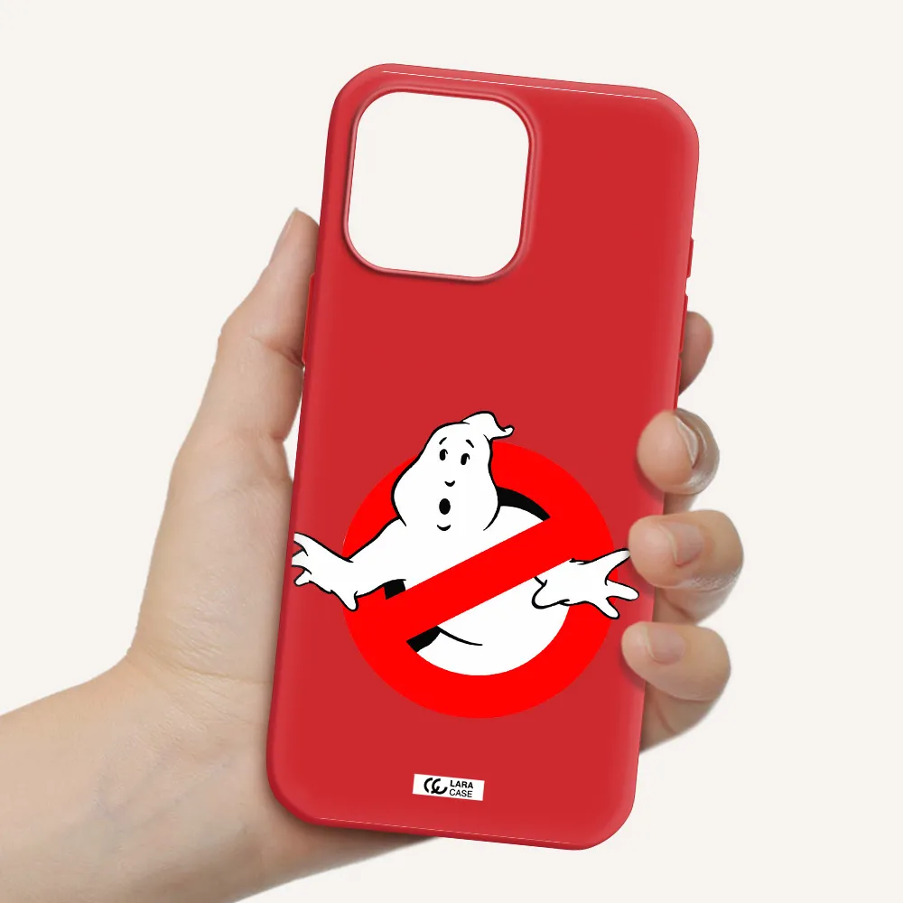Entry Of Ghosts Is Prohibited Apple Iphone 16 Pro Max Silicone Imperial Red Case