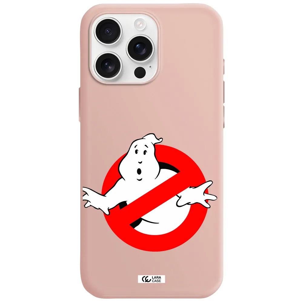 Entry Of Ghosts Is Prohibited Apple Iphone 16 Pro Max Silicone Pastel Pink Case