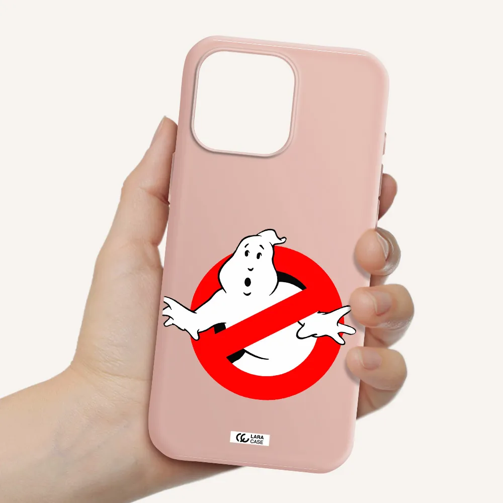 Entry Of Ghosts Is Prohibited Apple Iphone 16 Pro Max Silicone Pastel Pink Case