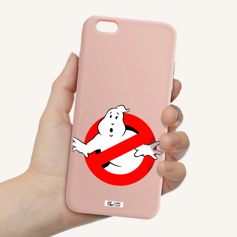 Entry Of Ghosts Is Prohibited Apple iPhone 6 plus Silicone pastel pink Case