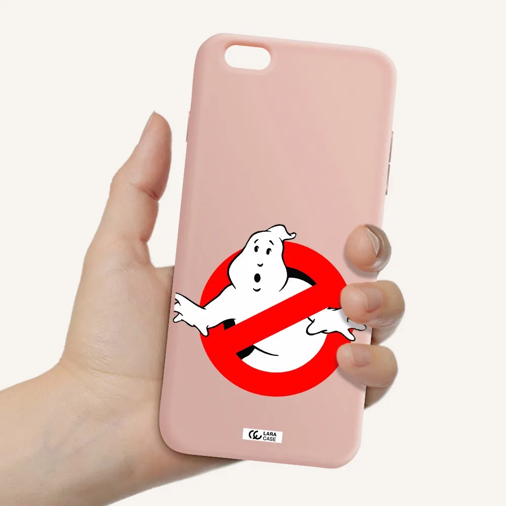 Entry Of Ghosts Is Prohibited Apple iPhone 6S Silicone pastel pink Case
