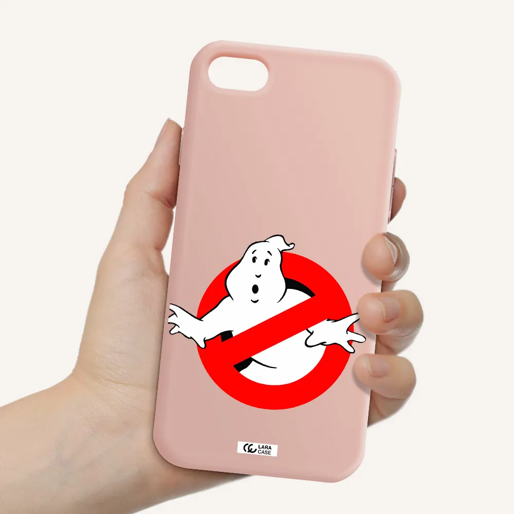 Entry Of Ghosts Is Prohibited Apple iPhone 7 Silicone pastel pink Case