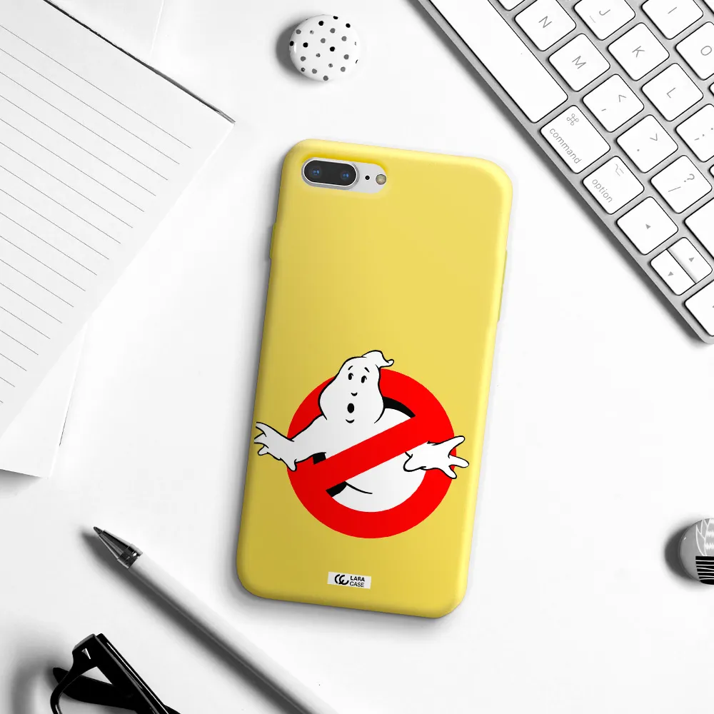 Entry Of Ghosts Is Prohibited Apple iPhone 8 plus Silicone canary yellow Case