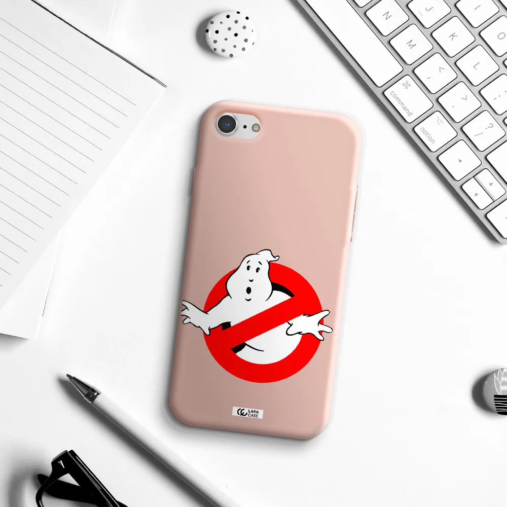 Entry Of Ghosts Is Prohibited Apple iPhone 8 Silicone pastel pink Case