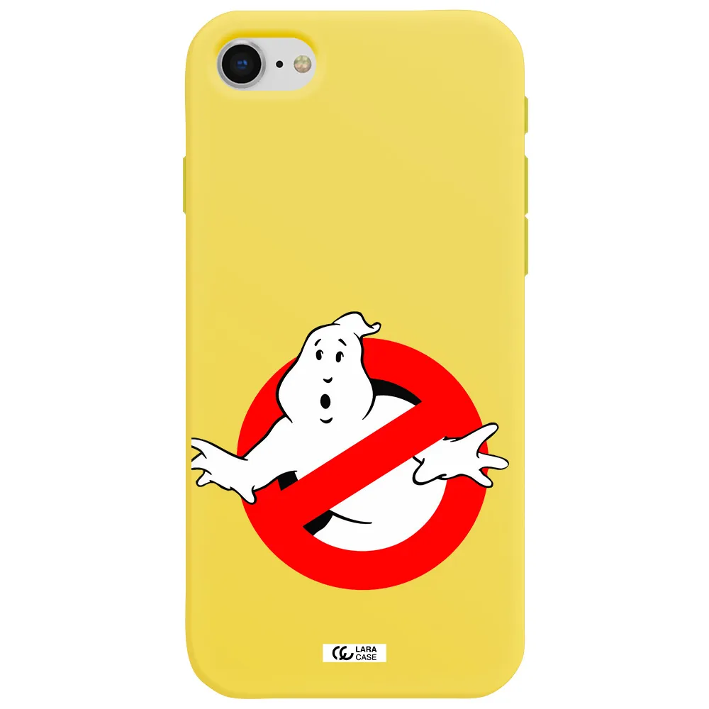 Entry Of Ghosts Is Prohibited Apple iPhone se 2020 Silicone canary yellow Case