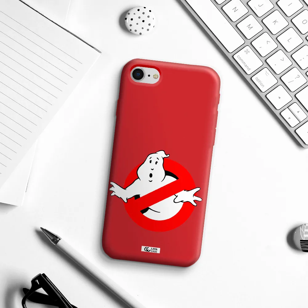 Entry Of Ghosts Is Prohibited Apple iPhone se 2020 Silicone Imperial Red Case