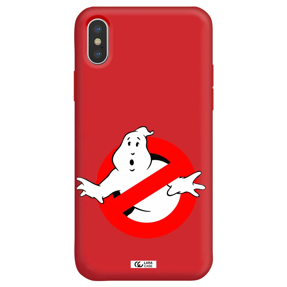 Entry Of Ghosts Is Prohibited Apple iPhone X Silicone Imperial Red Case