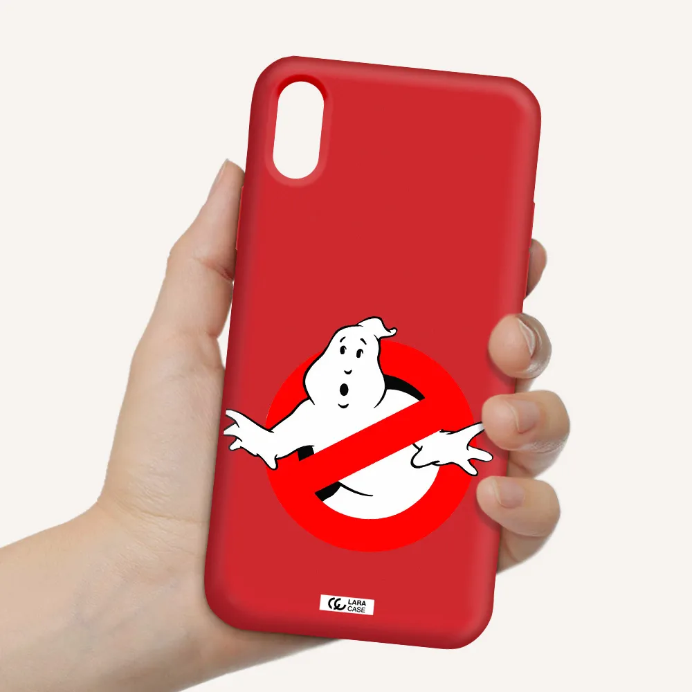 Entry Of Ghosts Is Prohibited Apple iPhone X Silicone Imperial Red Case