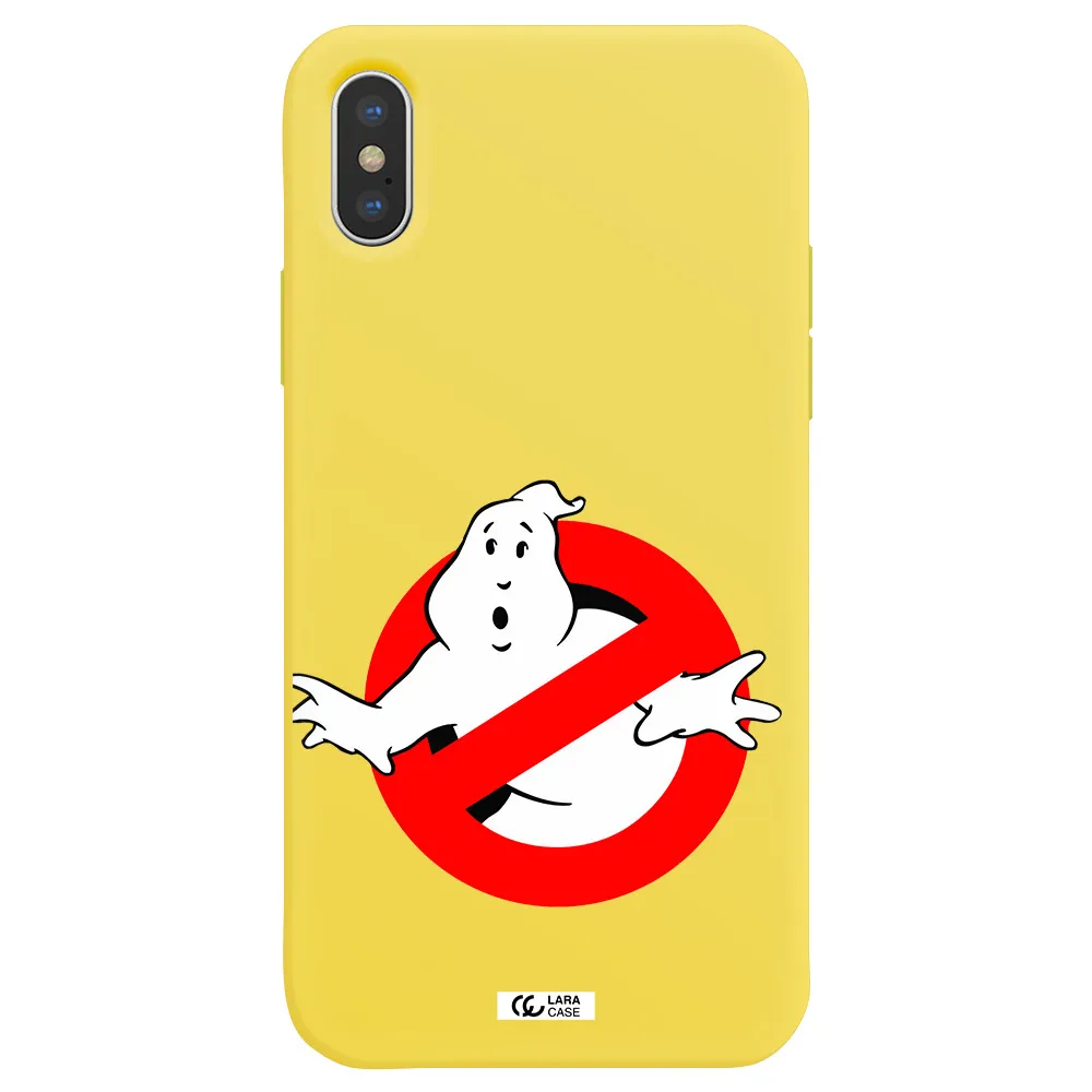Entry Of Ghosts Is Prohibited Apple iPhone XS Silicone canary yellow Case