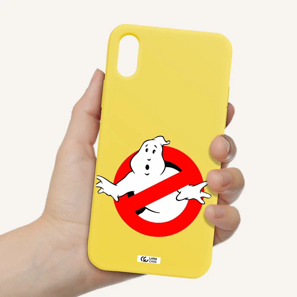Entry Of Ghosts Is Prohibited Apple iPhone XS Silicone canary yellow Case
