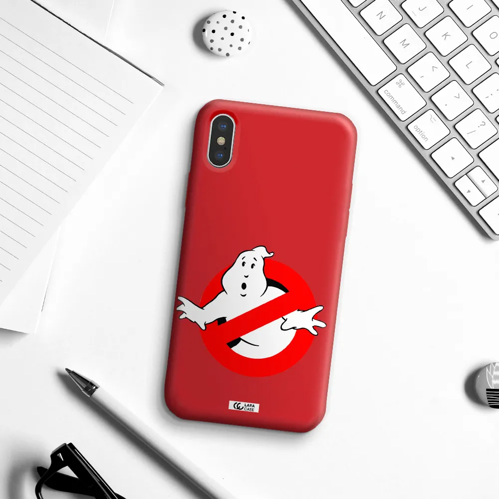 Entry Of Ghosts Is Prohibited Apple iPhone XS Silicone Imperial Red Case