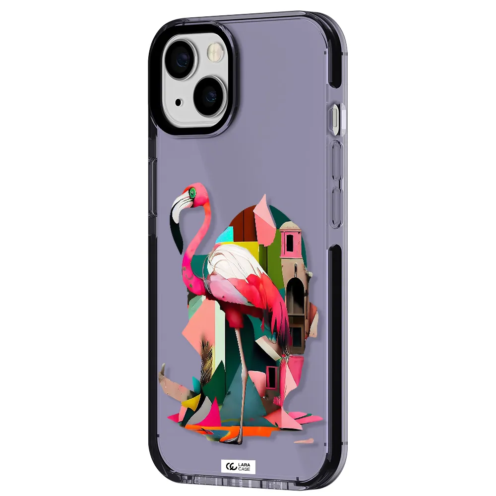 Flamingo Collage Apple iPhone 13 impact Lilac Case