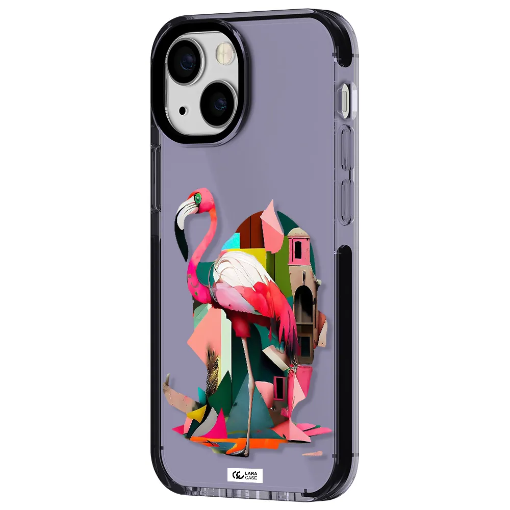 Flamingo Collage Apple iPhone 13 mini impact Lilac Case