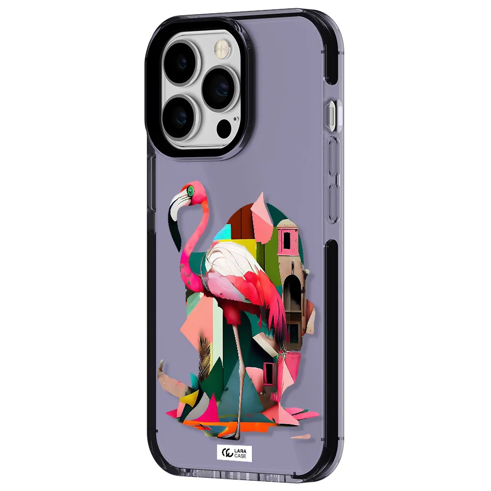 Flamingo Collage Apple iPhone 13 Pro impact Lilac Case