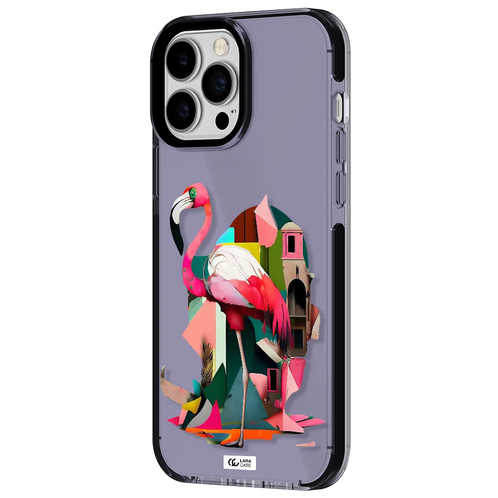 Flamingo Collage Apple iPhone 13 Pro Max impact Lilac Case