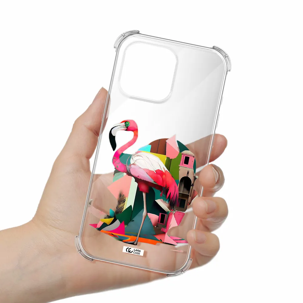 Flamingo Collage Apple Iphone 16 Pro Max Clear Pc Case