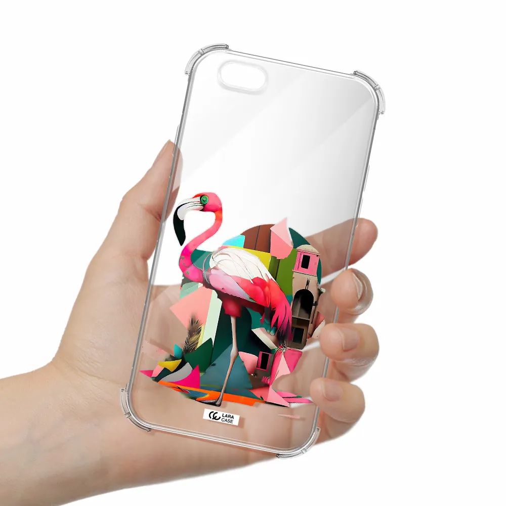 Flamingo Collage Apple iPhone 6 Clear PC Case