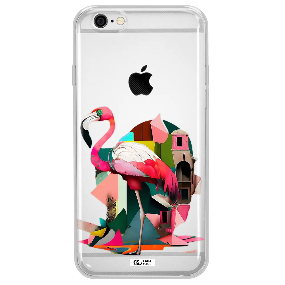 Flamingo Collage Apple iPhone 6 Clear TPU Case