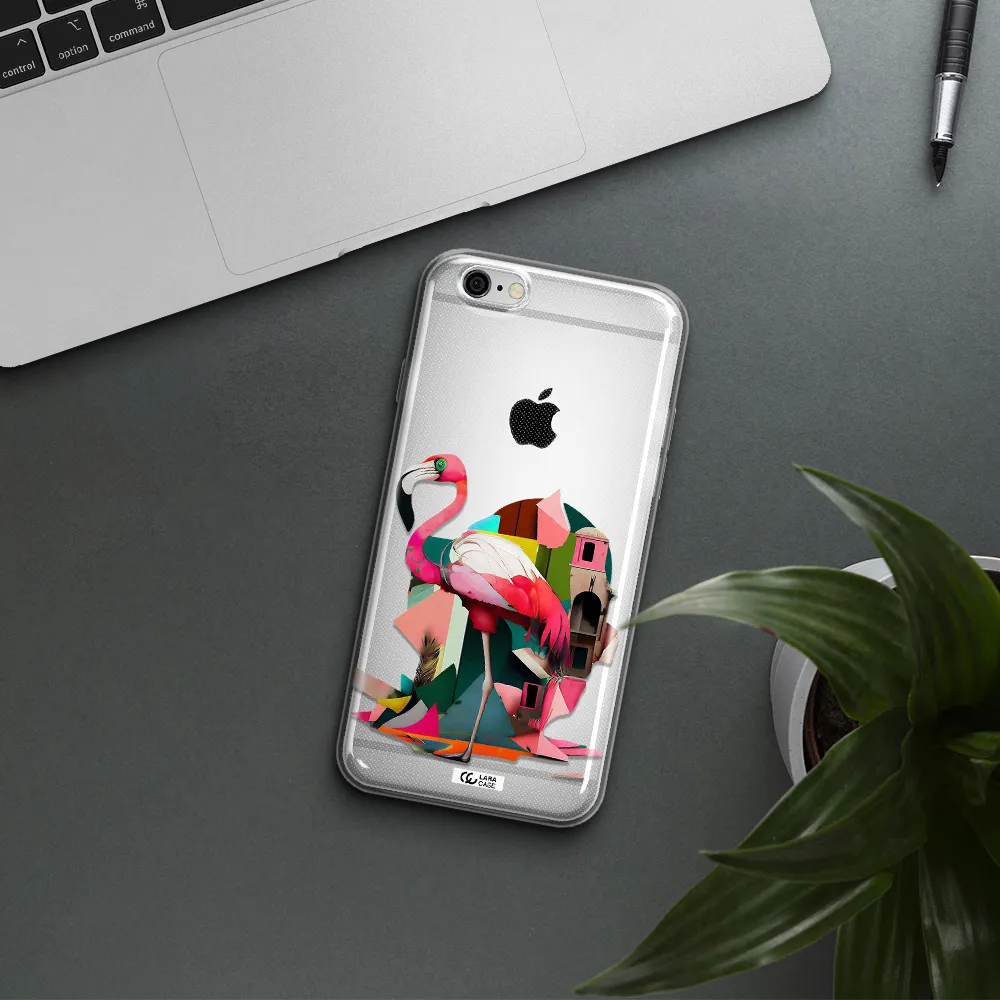 Flamingo Collage Apple iPhone 6 Clear TPU Case