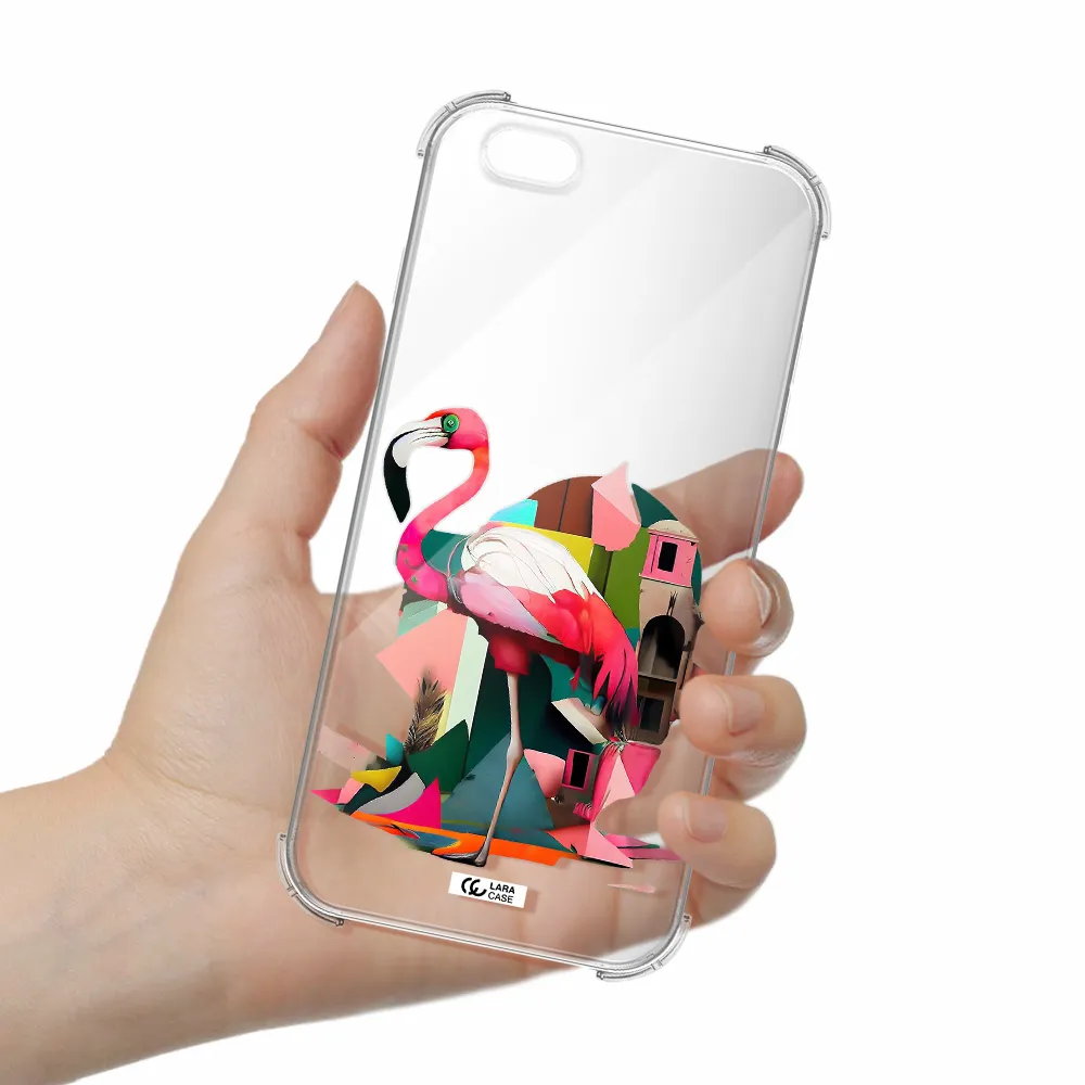 Flamingo Collage Apple iPhone 6 plus Clear PC Case