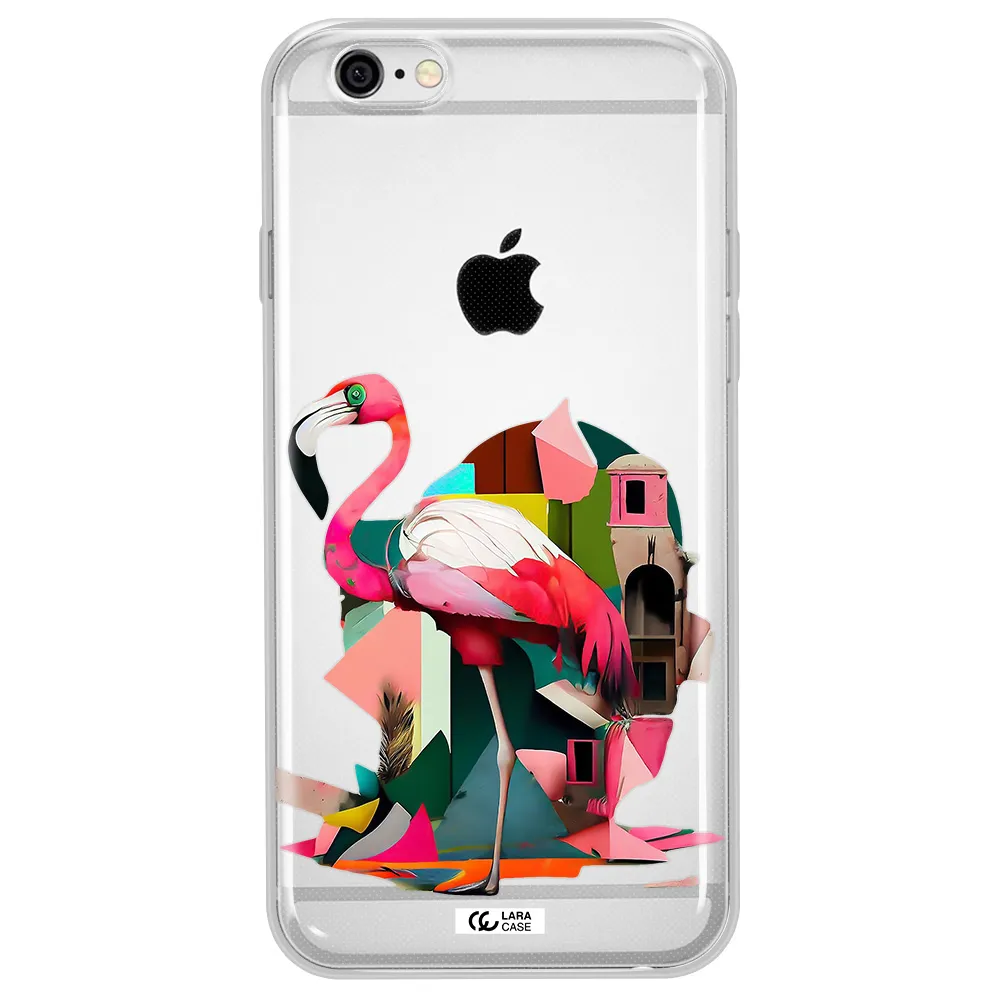 Flamingo Collage Apple iPhone 6 plus Clear TPU Case