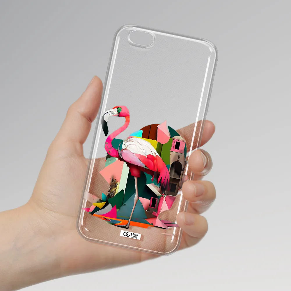 Flamingo Collage Apple iPhone 6 s plus Clear TPU Case