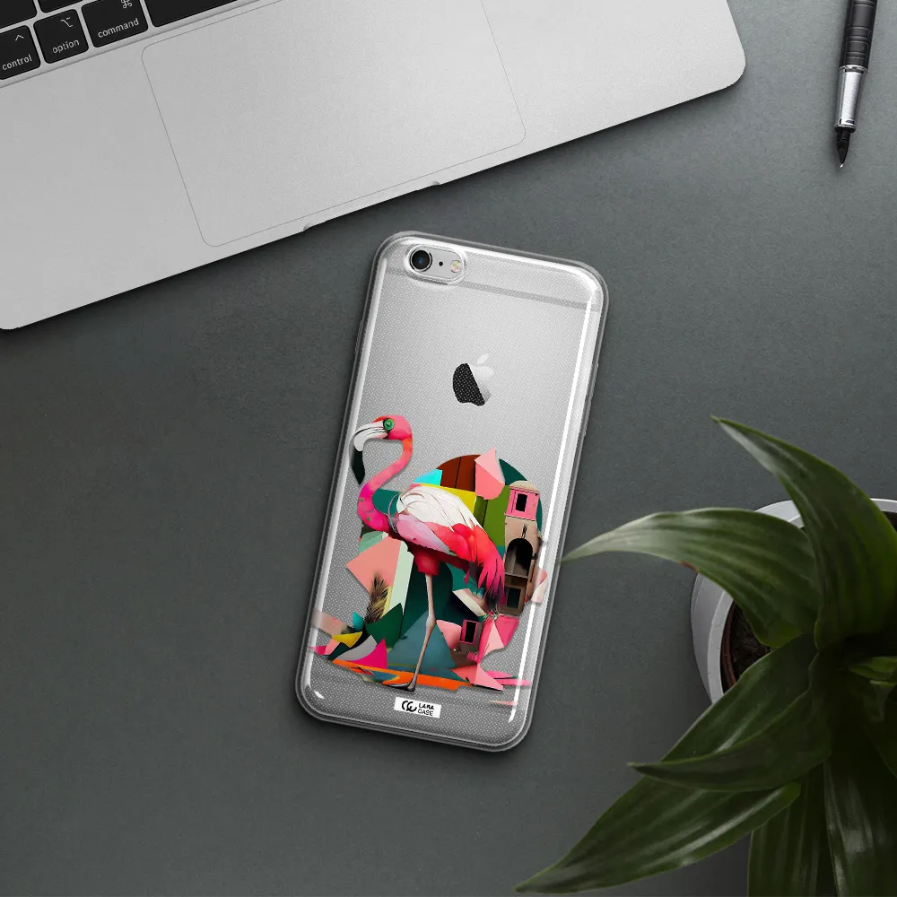 Flamingo Collage Apple iPhone 6 s plus Clear TPU Case