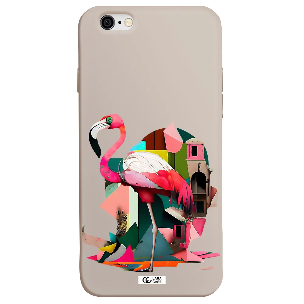 Flamingo Collage Apple iPhone 6 Silicone Stone Case
