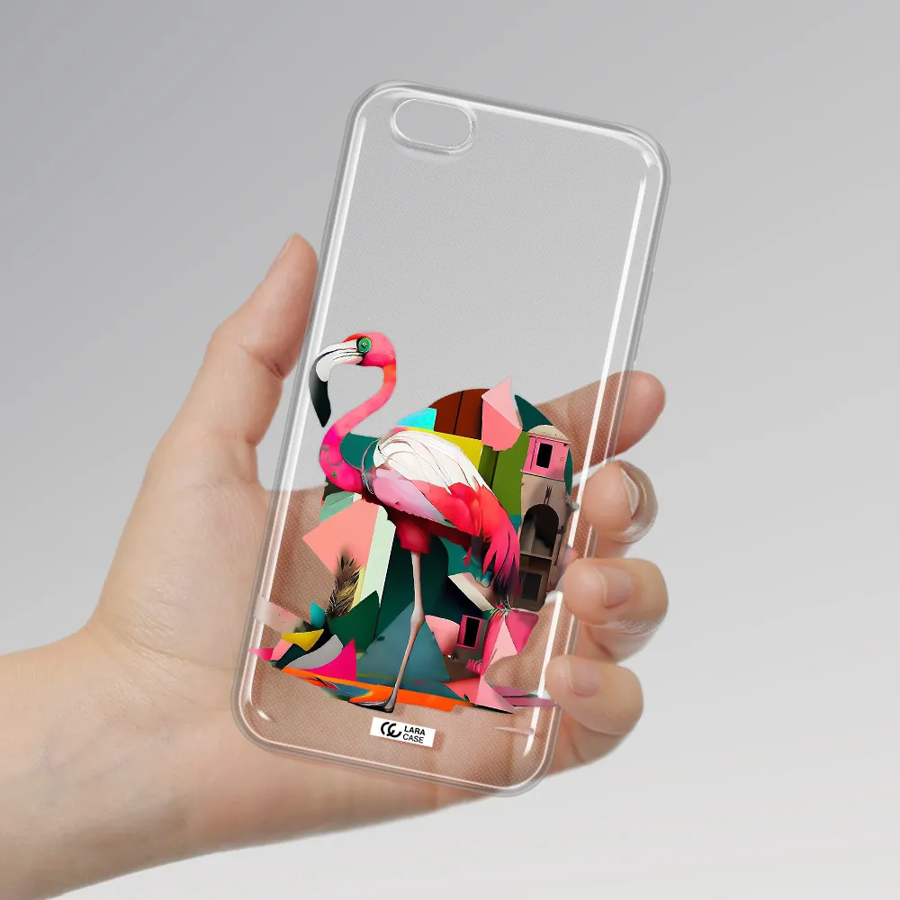 Flamingo Collage Apple iPhone 6S Clear TPU Case