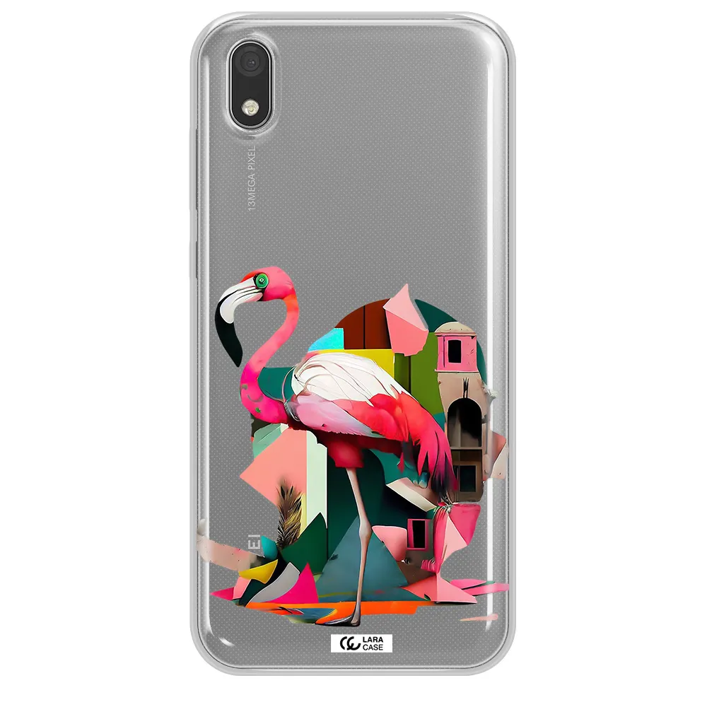 Flamingo Collage Huawei Honor 8S Clear TPU Case